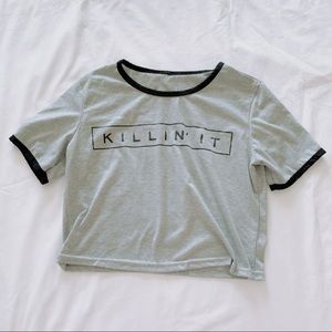 “Killin’ It” Cropped Ringer Tee